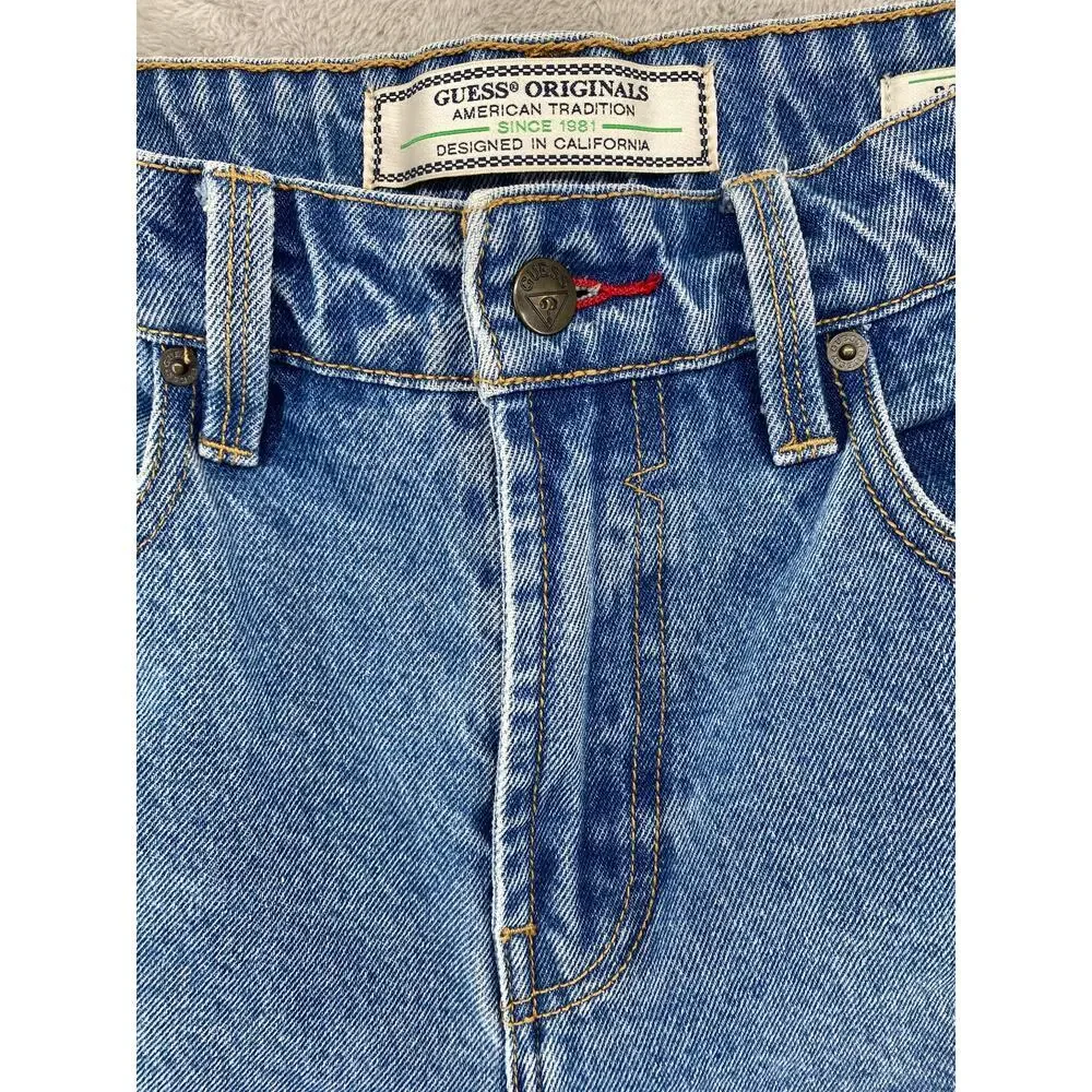 Vintage Guess Jeans Women 32 90s Relaxed Fit Mom Denim Blue USA Style